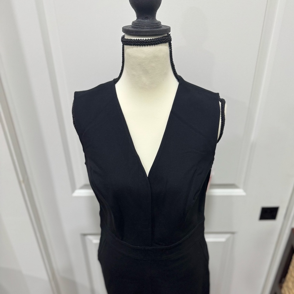 SPANX Perfect Sleeveless Jumpsuit S Petite Classic Black Flare Leg 20383Q NWT’s - Picture 3 of 13